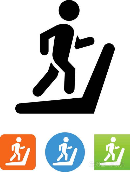 跑步机运动矢量图标